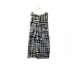 AGB black & white Abstract Pattern Midi Dress